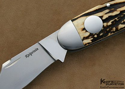 Joe Knipstein Custom Knives 2 Blade Stag Elephant Toe Slip Joint - Image 2