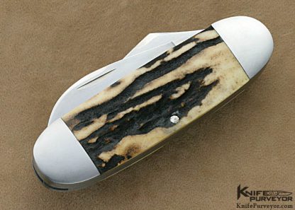 Joe Knipstein Custom Knives 2 Blade Stag Elephant Toe Slip Joint - Image 3