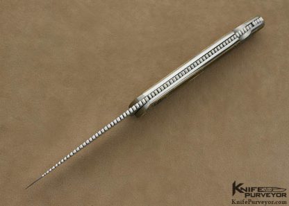 Joe Kious Custom Knife Jon Robyn Engraved Exotic Material Inlayed Lockback - Image 5