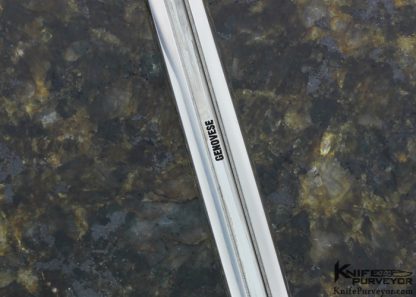 Rick Genovese Custom Knife Engraved by Joe Mason Jade Interframe "Sleek Dagger" Lockback with 24Kt Gold inlays - Image 6