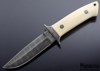 Thad Buchanan Custom Knife Engraved by Joe Mason Loveless Style Mini Wilderness