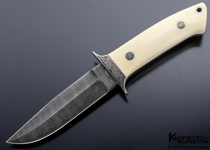 Thad Buchanan Custom Knife Engraved by Joe Mason Loveless Style Mini Wilderness