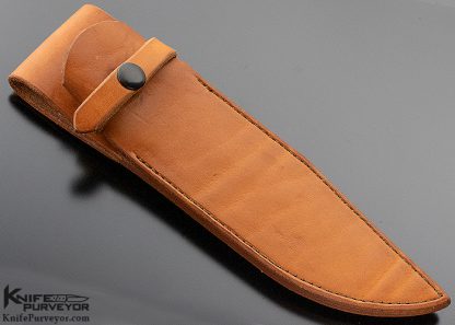 Thad Buchanan Custom Knife Loveless Style Wilderness with Jerry Rados Ladder Pattern Damascus and Engraved 416 Stainless Steel - Image 7