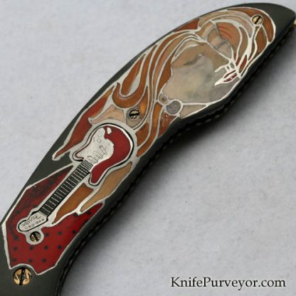 Joe Olson Custom Knife Sole Authorship Fender Stratocaster - Image 2