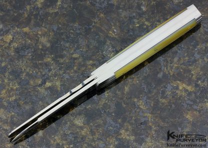 Joel Chamblin Custom Knife Fluted Pearl Doctors Knife Slip Joint - Image 4
