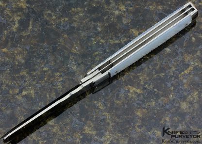 Joel Chamblin Custom Knife 2 Blade Checkered Pearl Doctors Knife (Featured in a Video) - Image 5