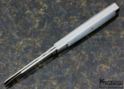 Joel Chamblin Custom Knife 2 Blade Checkered Pearl Doctors Knife (Featured in a Video) - Image 4
