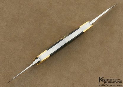 Joel Chamblin Custom Knife Exotic Material & 14Kt Gold Swell Center Congress Slip Joint - Image 5