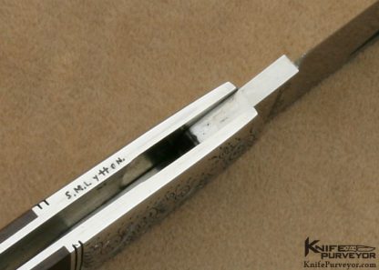 Joel Chamblin Custom Knife Simon Lytton Engraved Desert Ironwood Barlow Pattern Slip Joint - Image 9