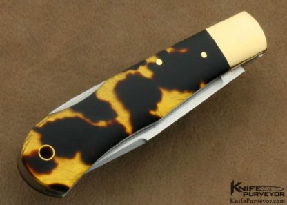 Joel Chamblin Custom Knife Exotic Material & 14Kt Gold Lockback Bullet - Image 3