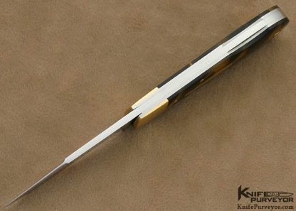 Joel Chamblin Custom Knife Exotic Material & 14Kt Gold Lockback Bullet - Image 4