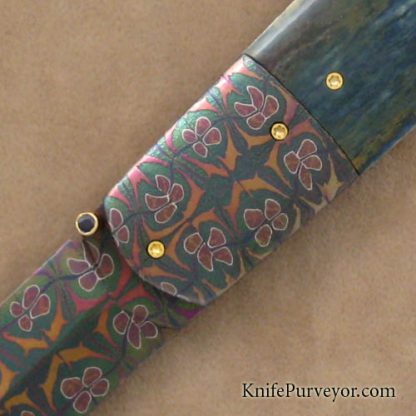 Johan Gustafsson Custom Knife Sole Authorship Damascus & Mammoth Dagger - Image 2