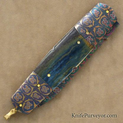 Johan Gustafsson Custom Knife Sole Authorship Damascus & Mammoth Dagger - Image 3