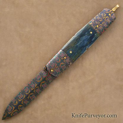 Johan Gustafsson Custom Knife Sole Authorship Damascus & Mammoth Dagger