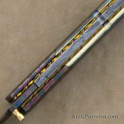 Johan Gustafsson Custom Knife Sole Authorship Damascus & Mammoth Dagger - Image 4