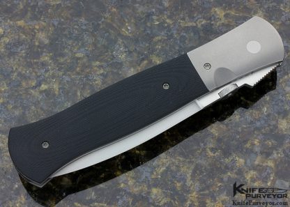 John W. Smith Custom Knife Black G-10 Linerlock Dagger - Image 6