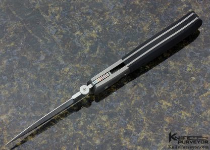 John W. Smith Custom Knife Black G-10 Linerlock Dagger - Image 3