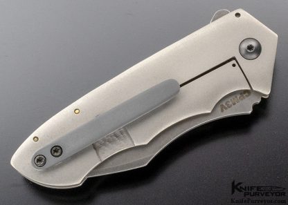 Jonathan McNees Custom Knife"Baby Bolt" Stippled Titanium - Image 5