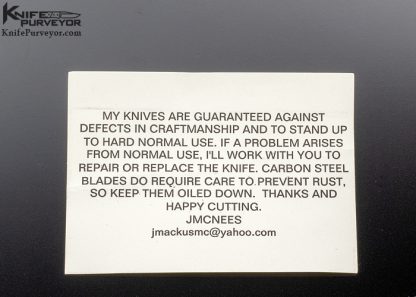 Jonathan McNees Custom Knife"Baby Bolt" Stippled Titanium - Image 9