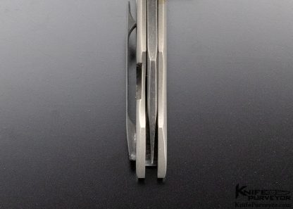 Jonathan McNees Custom Knife"Baby Bolt" Stippled Titanium - Image 8