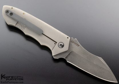 Jonathan McNees Custom Knife"Baby Bolt" Stippled Titanium - Image 3