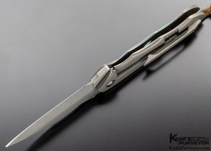 Jonathan McNees Custom Knife "Baby Bolt" Carved Titanium - Image 7