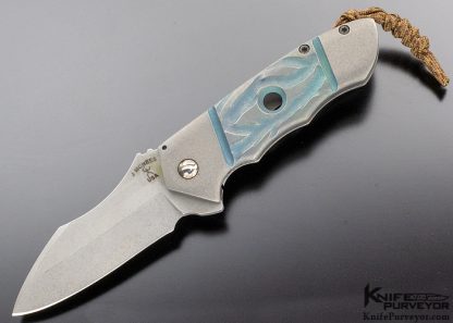 Jonathan McNees Custom Knife "Baby Bolt" Carved Titanium