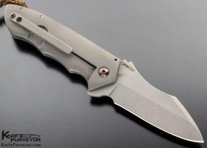 Jonathan McNees Custom Knife "Baby Bolt" Carved Titanium - Image 3