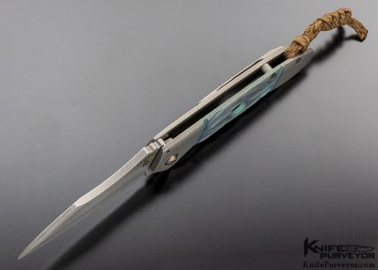 Jonathan McNees Custom Knife "Baby Bolt" Carved Titanium - Image 6