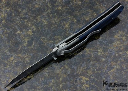 John W. Smith Custom Knife RC-1 Blue & Black G10 Linerlock - Image 5