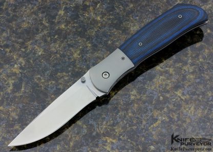 John W. Smith Custom Knife RC-1 Blue & Black G10 Linerlock