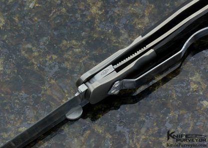 John W. Smith Custom Knife Carbon Fiber & Titanium Wharncliffe Linerlock - Image 6
