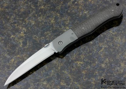 John W. Smith Custom Knife Carbon Fiber & Titanium Wharncliffe Linerlock