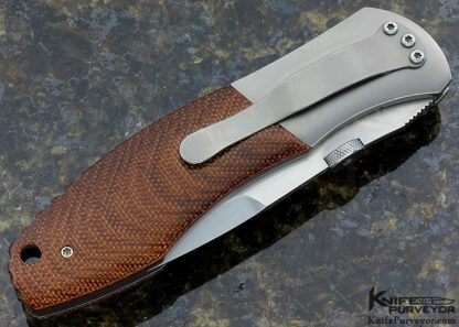John W. Smith Custom Knife Canvas Micarta & Titanium RG-1 Linerlock - Image 3