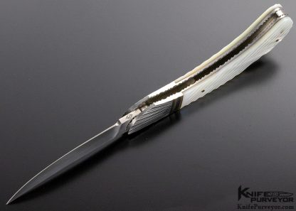 John W Smith Custom Knife Fluted Persian with Gold Accents - Image 5