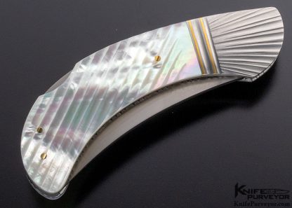 John W Smith Custom Knife Fluted Persian with Gold Accents - Image 3