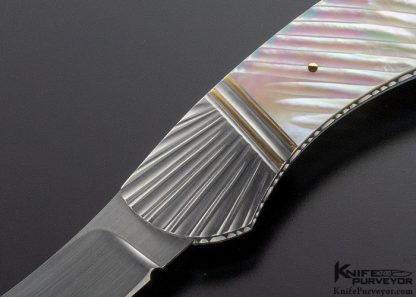 John W Smith Custom Knife Fluted Persian with Gold Accents - Image 2