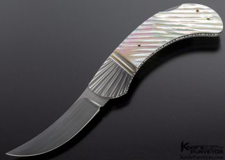 John W Smith Custom Knife Fluted Persian with Gold Accents 8879John W Smith Custom Knife Fluted Persian with Gold Accents 8879