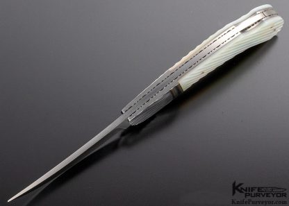 John W Smith Custom Knife Fluted Persian with Gold Accents - Image 4