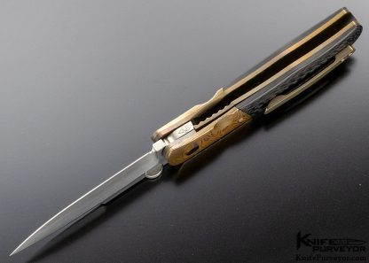 John W. Smith Custom Knife SD-2 Mokume and Carbon Fiber Liner Lock - Image 6