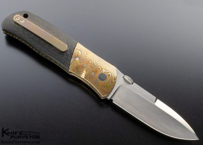John W. Smith Custom Knife SD-2 Mokume and Carbon Fiber Liner Lock - Image 3