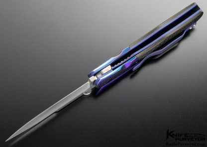 John W Smith Custom Knife SD-2 with Carbon Fiber and Timascus Linerlock - Image 7