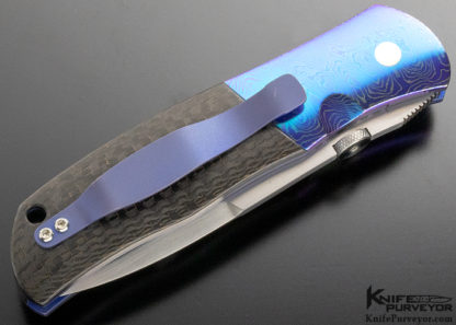 John W Smith Custom Knife SD-2 with Carbon Fiber and Timascus Linerlock - Image 5