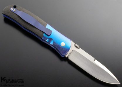 John W Smith Custom Knife SD-2 with Carbon Fiber and Timascus Linerlock - Image 3