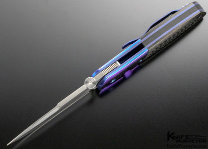John W Smith Custom Knife SD-2 with Carbon Fiber and Timascus Linerlock - Image 6