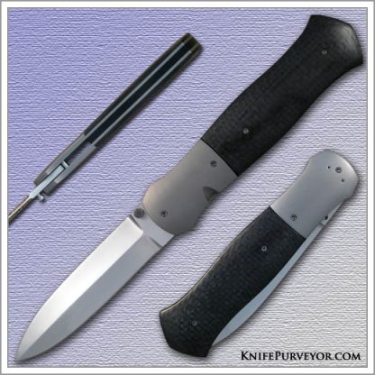 John W. Smith's Custom Knife: Talonite Dagger Linerlock with Carbonfiber Scales and a Removable Clip