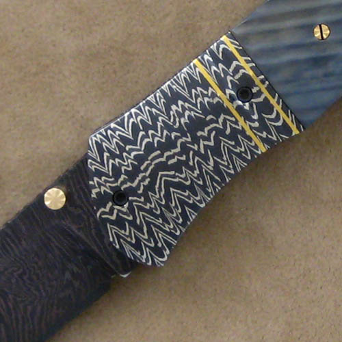 John W. Smith Custom Knife Fluted Sole Authorshp Damascus Linerlock - Image 2