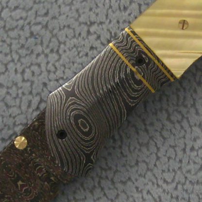 John W Smith Custom Knife Fluted Goldlip Pearl Linerlock - Image 3