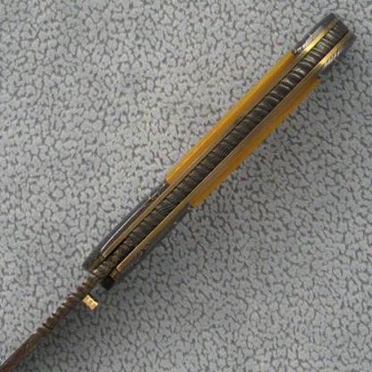 John W Smith Custom Knife Fluted Goldlip Pearl Linerlock - Image 4