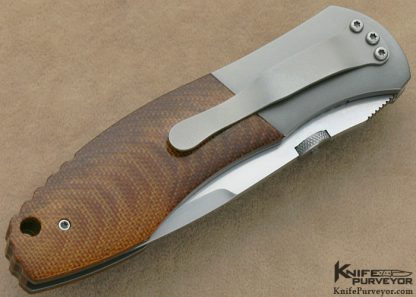 John W. Smith Custom Knife Canvas Micarta RG1 Linerlock - Image 3